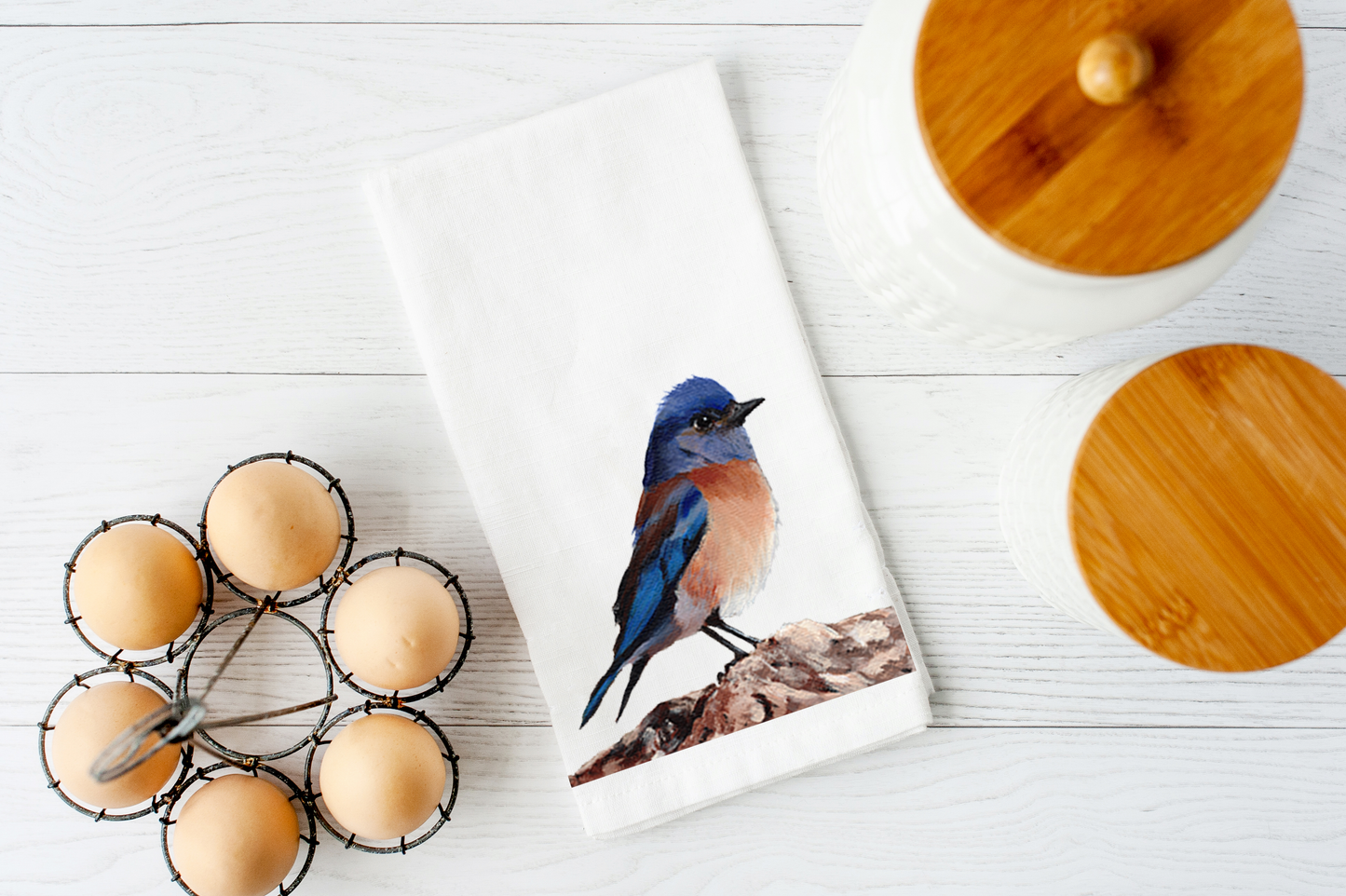 Bird Tea Towel / Nature Kitchen Towel with Birds / Towel Gift for Bird Lovers