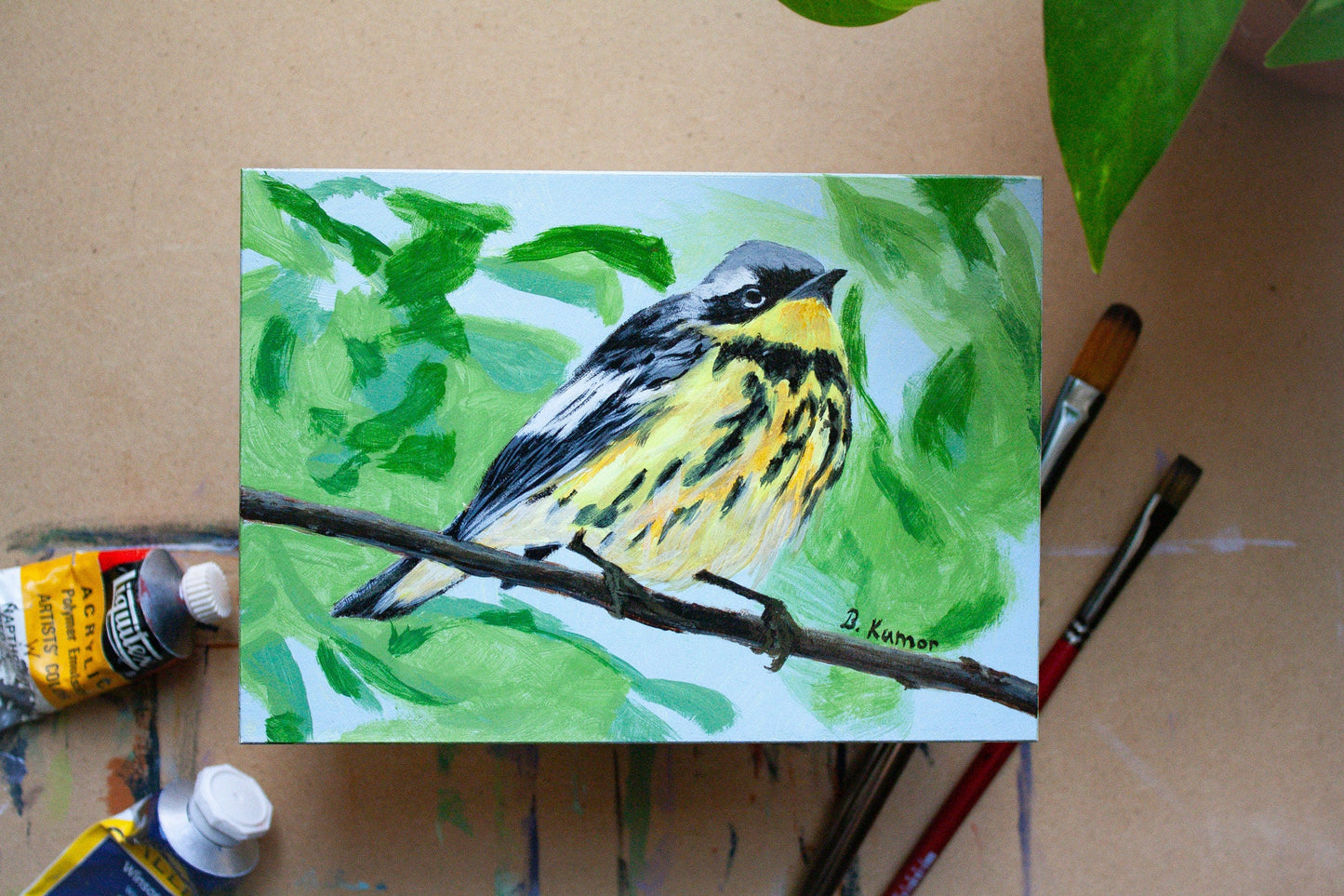 Warbler Bird Original Painting
