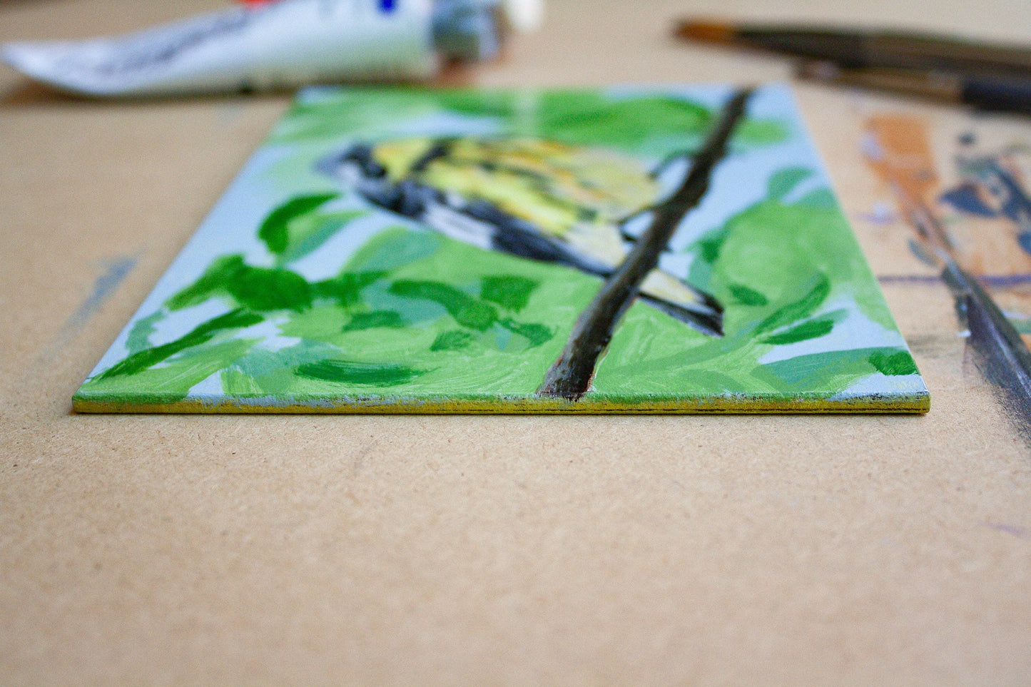 Warbler Bird Original Painting