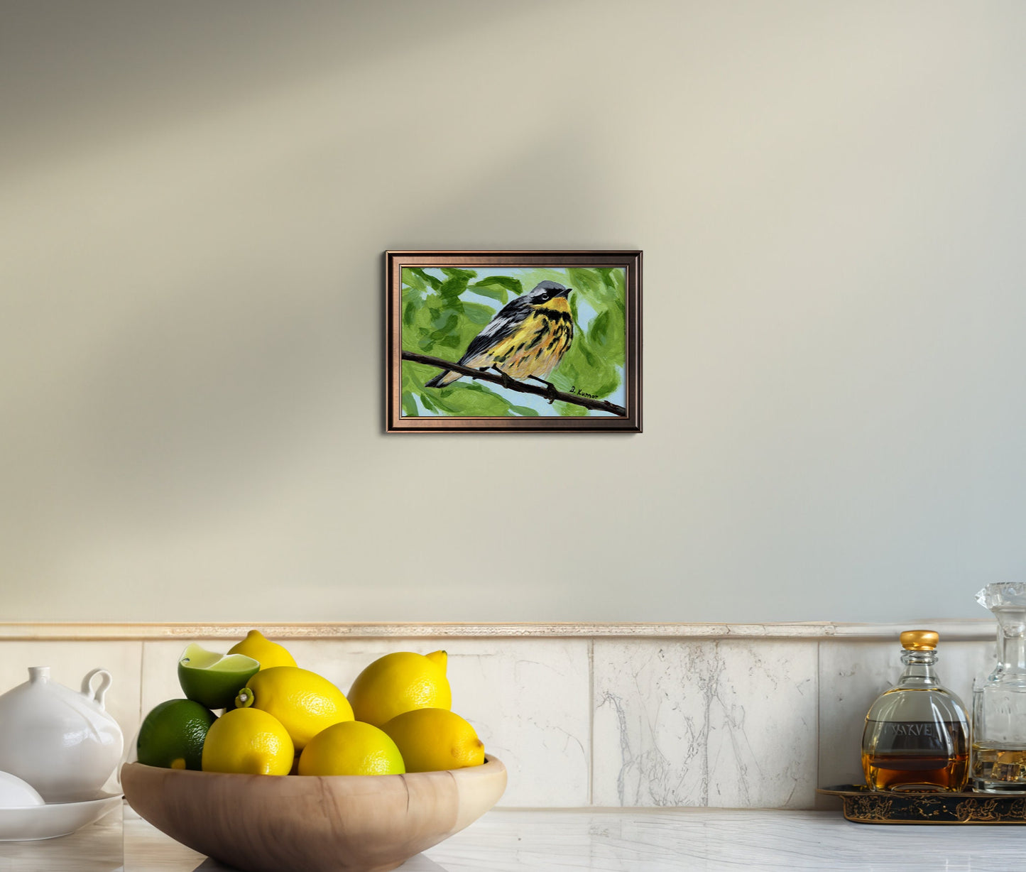 Warbler Bird Original Painting