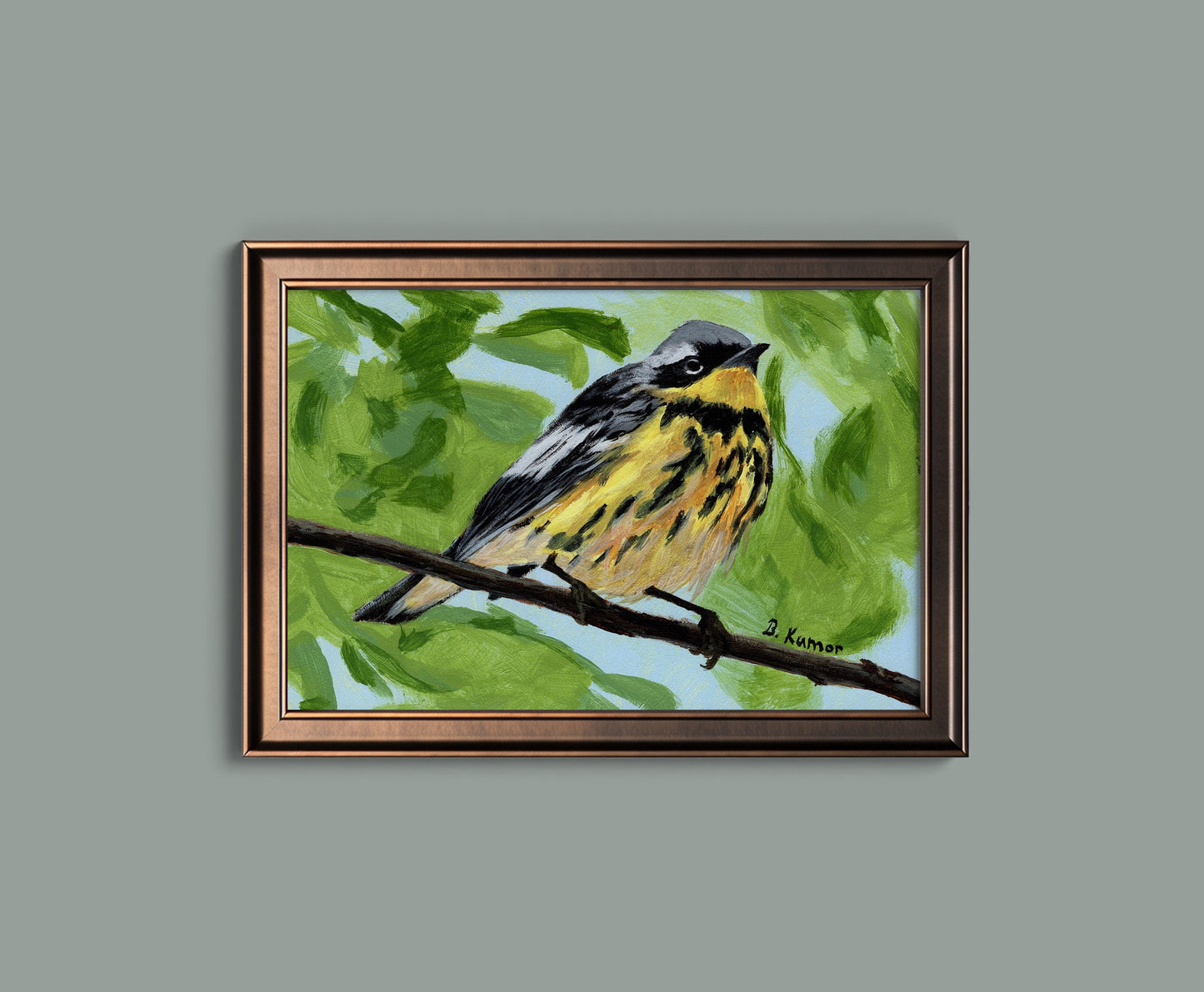 Warbler Bird Original Painting