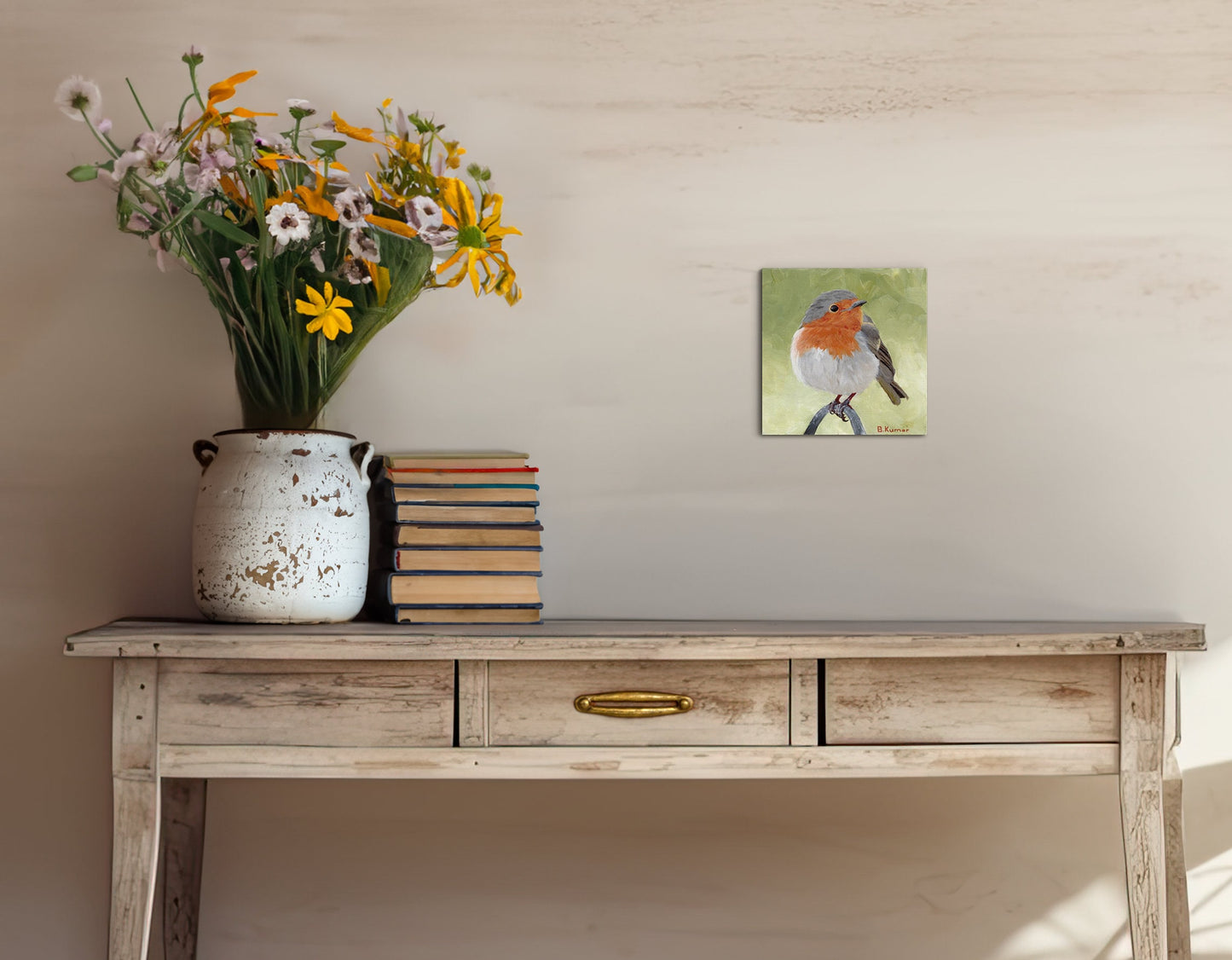 Original European Robin Painting