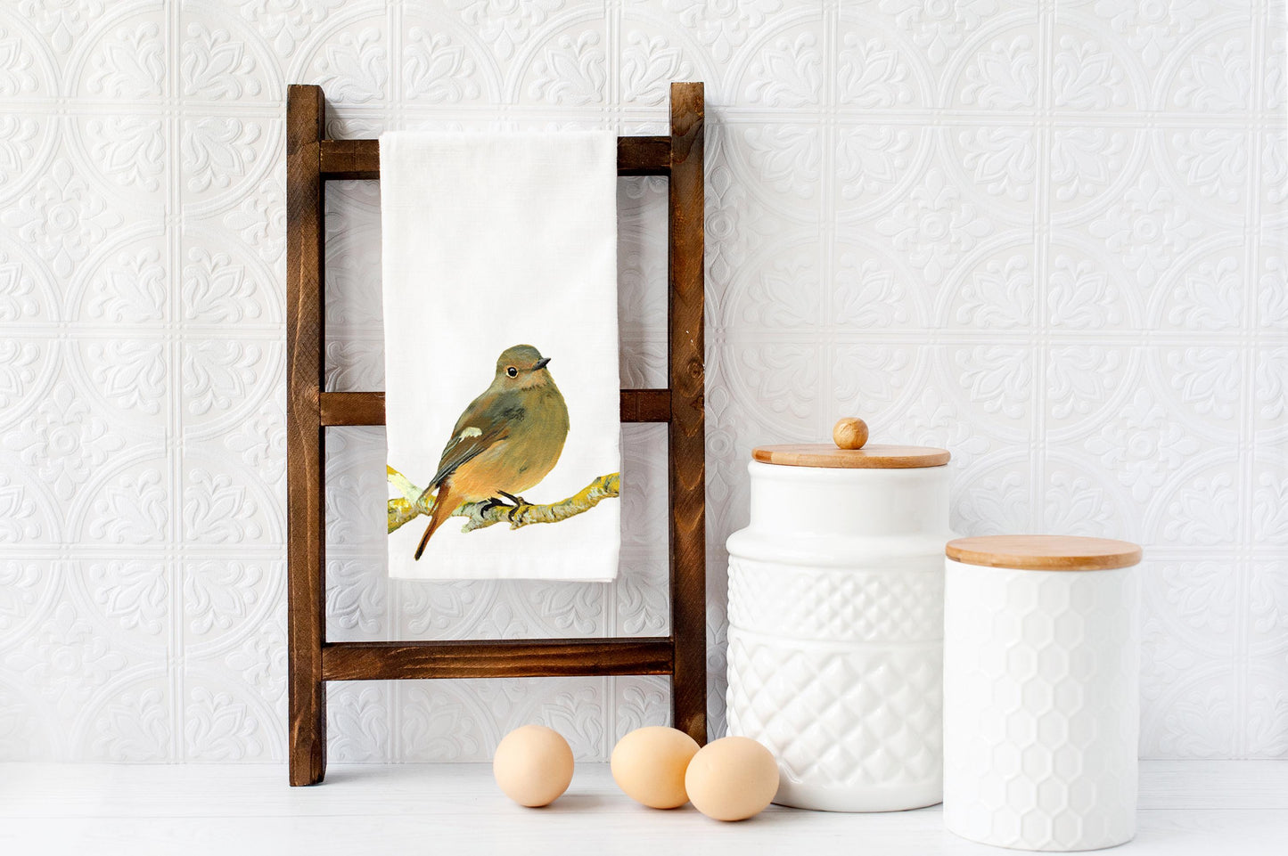 Bird Tea Towel / Nature Kitchen Towel with Birds / Towel Gift for Bird Lovers