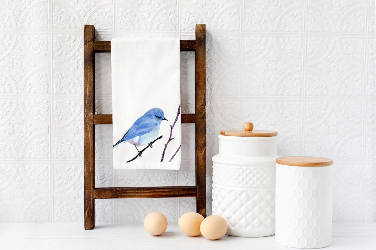 Bird Tea Towel / Nature Kitchen Towel with Birds / Towel Gift for Bird Lovers