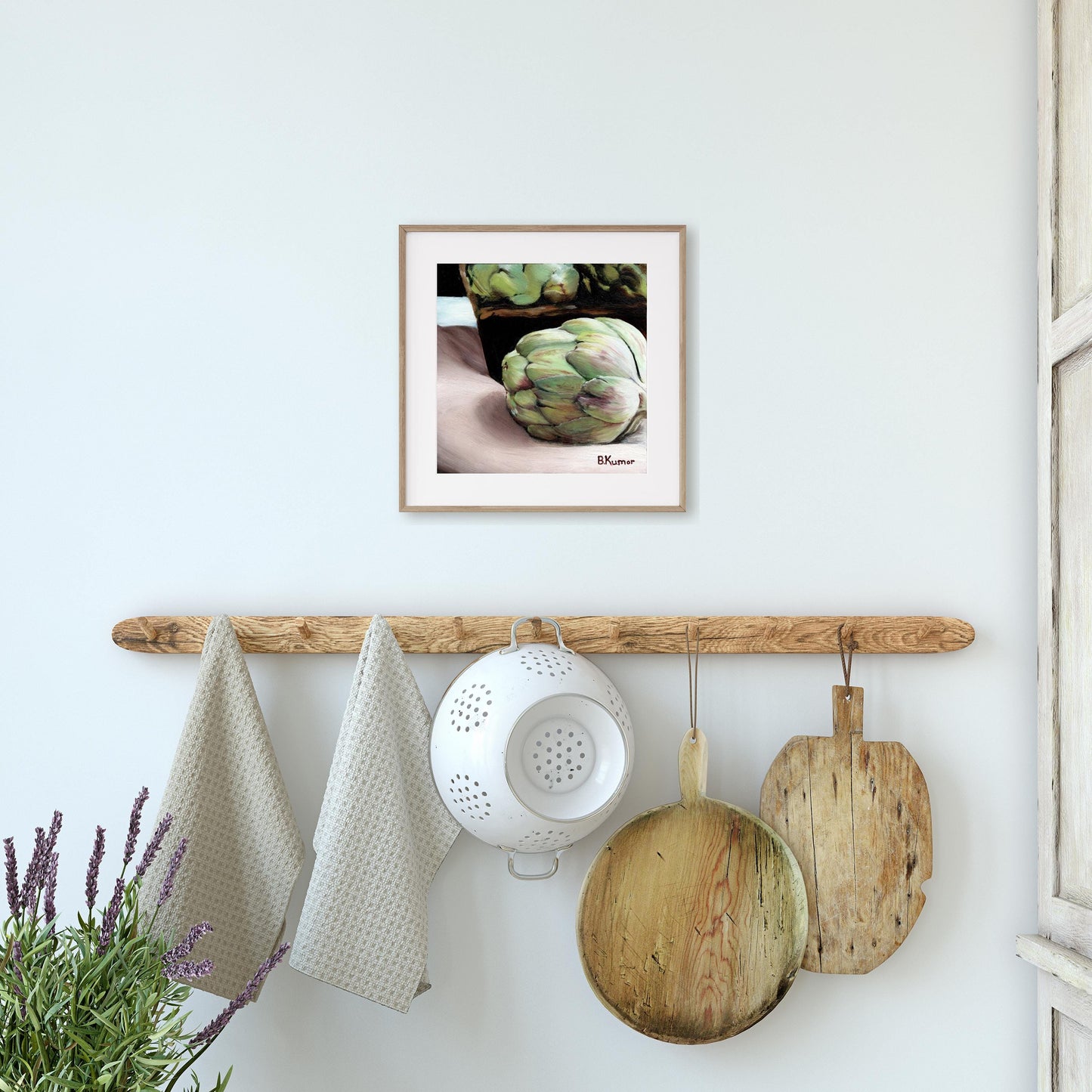 Art Print of Artichoke Oil Painting / Produce Wall Art for Kitchen / Vegetable Art Gift for Chef