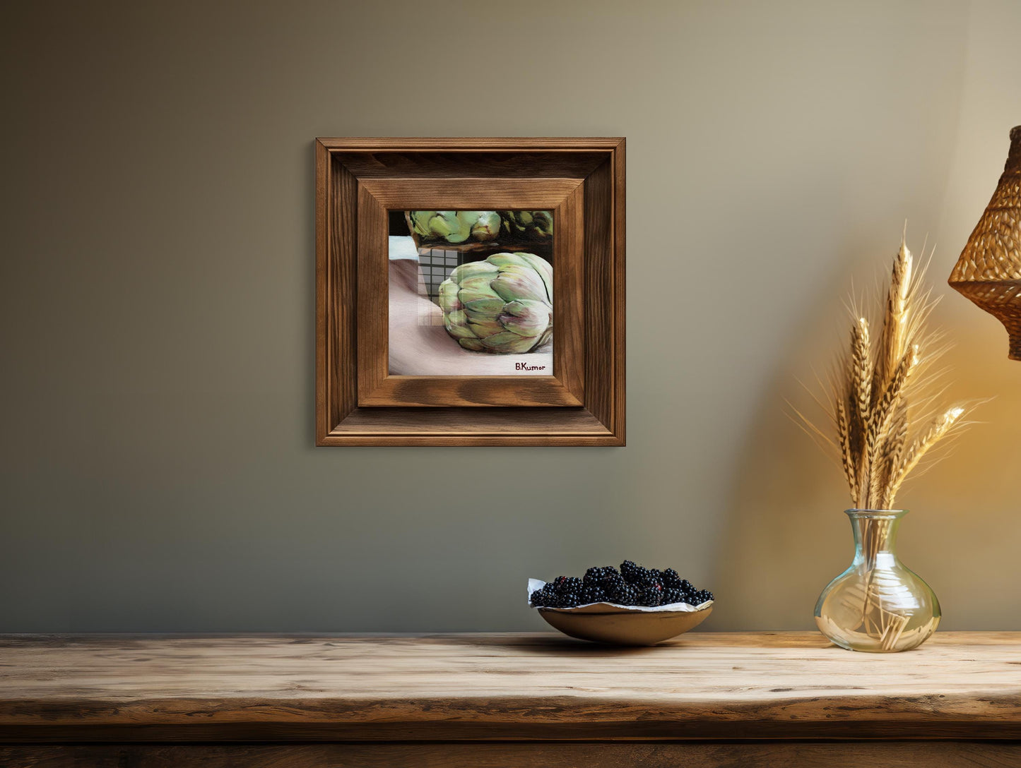 Art Print of Artichoke Oil Painting / Produce Wall Art for Kitchen / Vegetable Art Gift for Chef