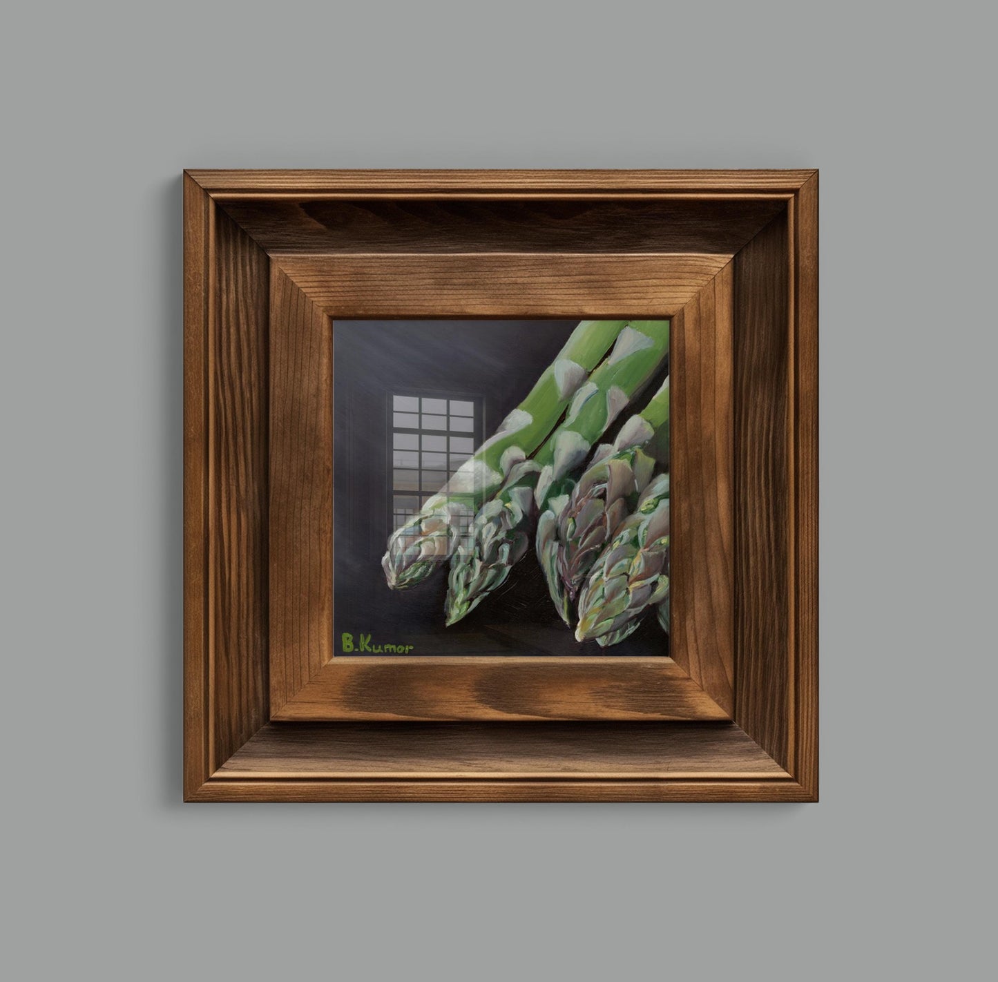 Art Print of Asparagus Oil Painting / Produce Wall Art for Kitchen / Vegetable Art Gift for Chef