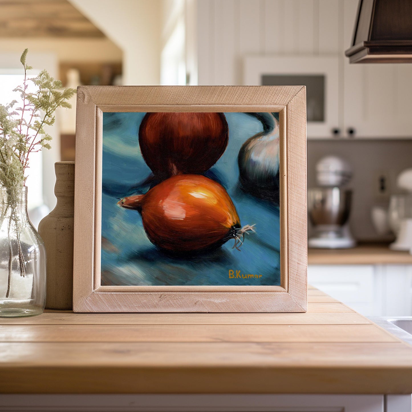 Art Print of Yellow Onions Oil Painting / Onion Wall Art for Kitchen / Onion Art Gift for Cook