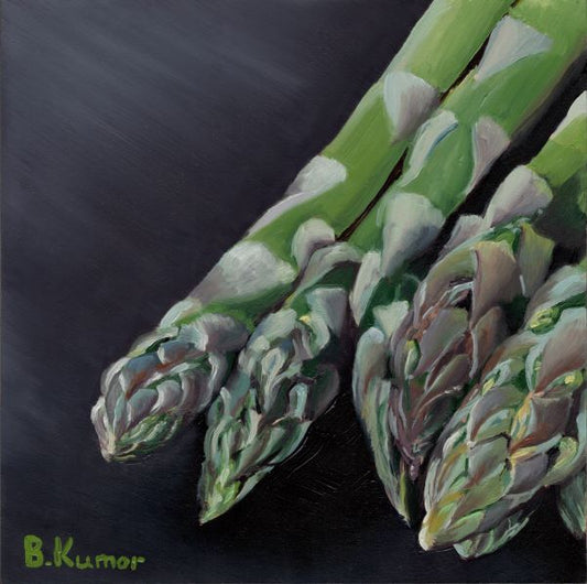 Asparagus Art / Kitchen Artwork - Original Painting / Food Painting Gift for Chef