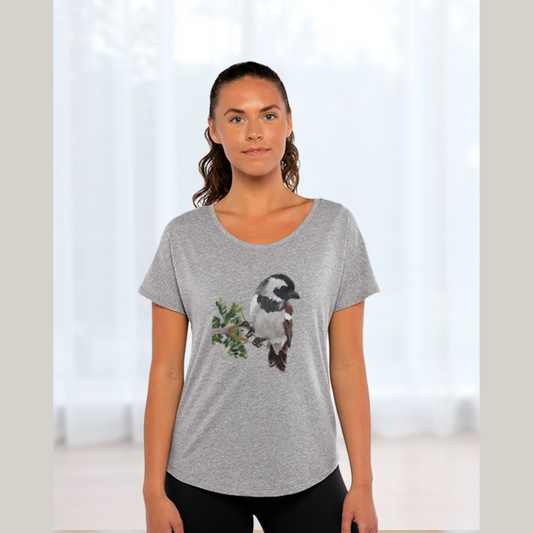 Cape Sparrow Bird Ladies Dolman Top / Bird Shirt for Women / T-shirt Gift for Mom