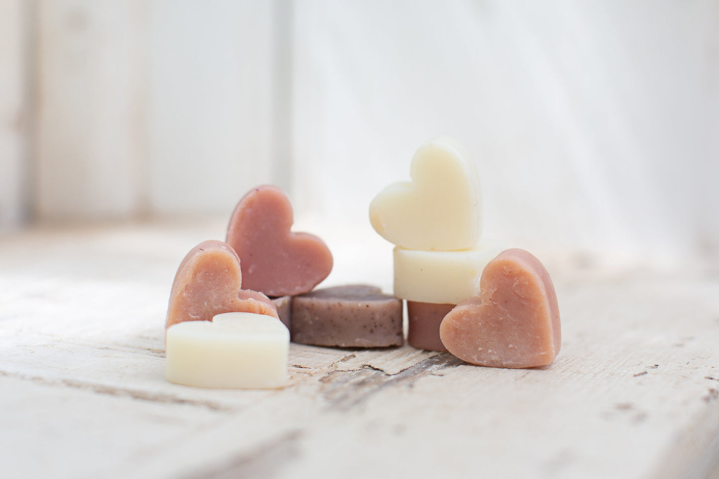 Custom All Natural Mini Heart Soaps in Bulk: Shea Butter, Cold Process Wedding Favors