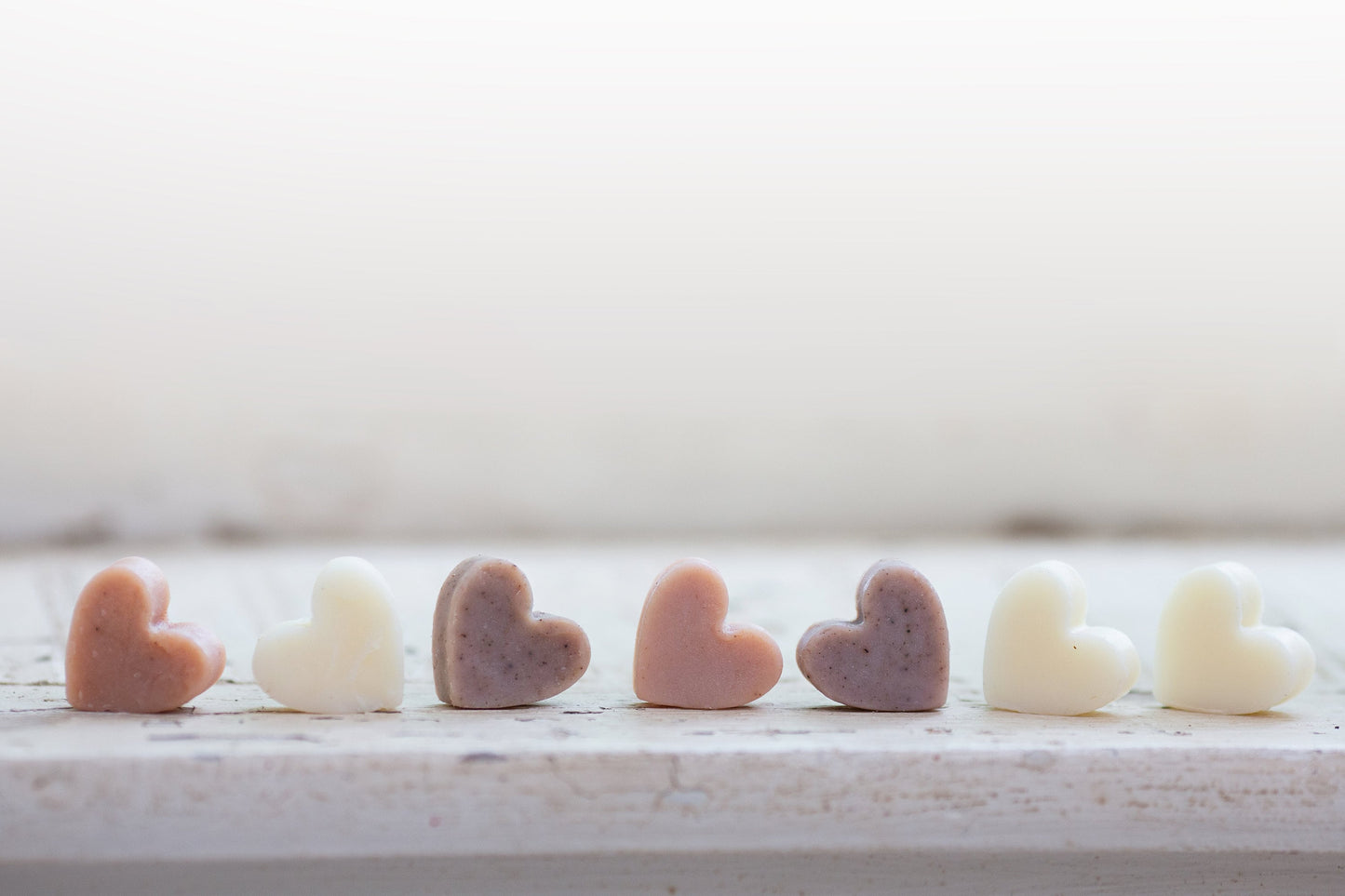 All Natural Mini Heart Soaps: Eco Boho Wedding Favors, Shea Butter, Essential Oil Scented