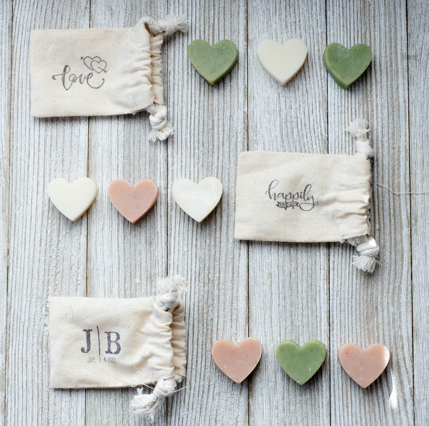 Mini Heart Wedding Favor Soaps, Natural Shea Butter Bridal Shower Party Favors