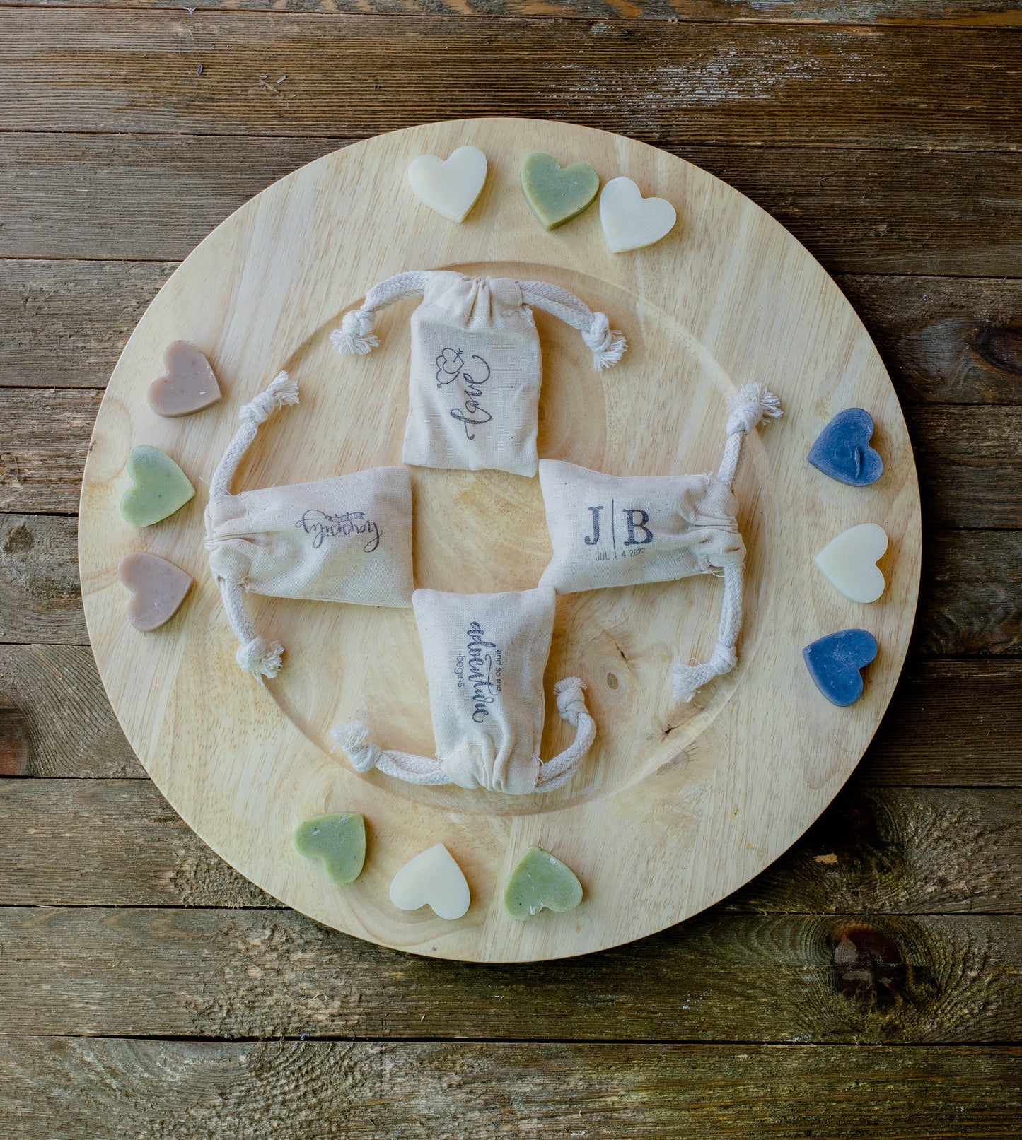Mini Heart Wedding Favor Soaps, Natural Shea Butter Bridal Shower Party Favors
