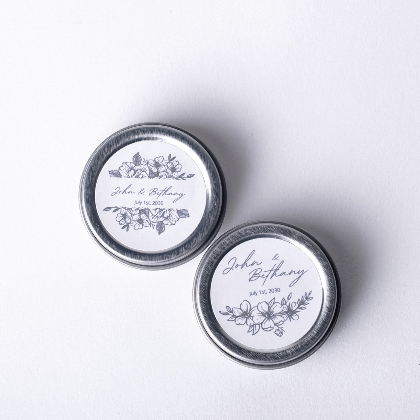 Wedding Favor Mini Heart Soaps in Tins – Cold Processed, Natural Essential Oil Scented