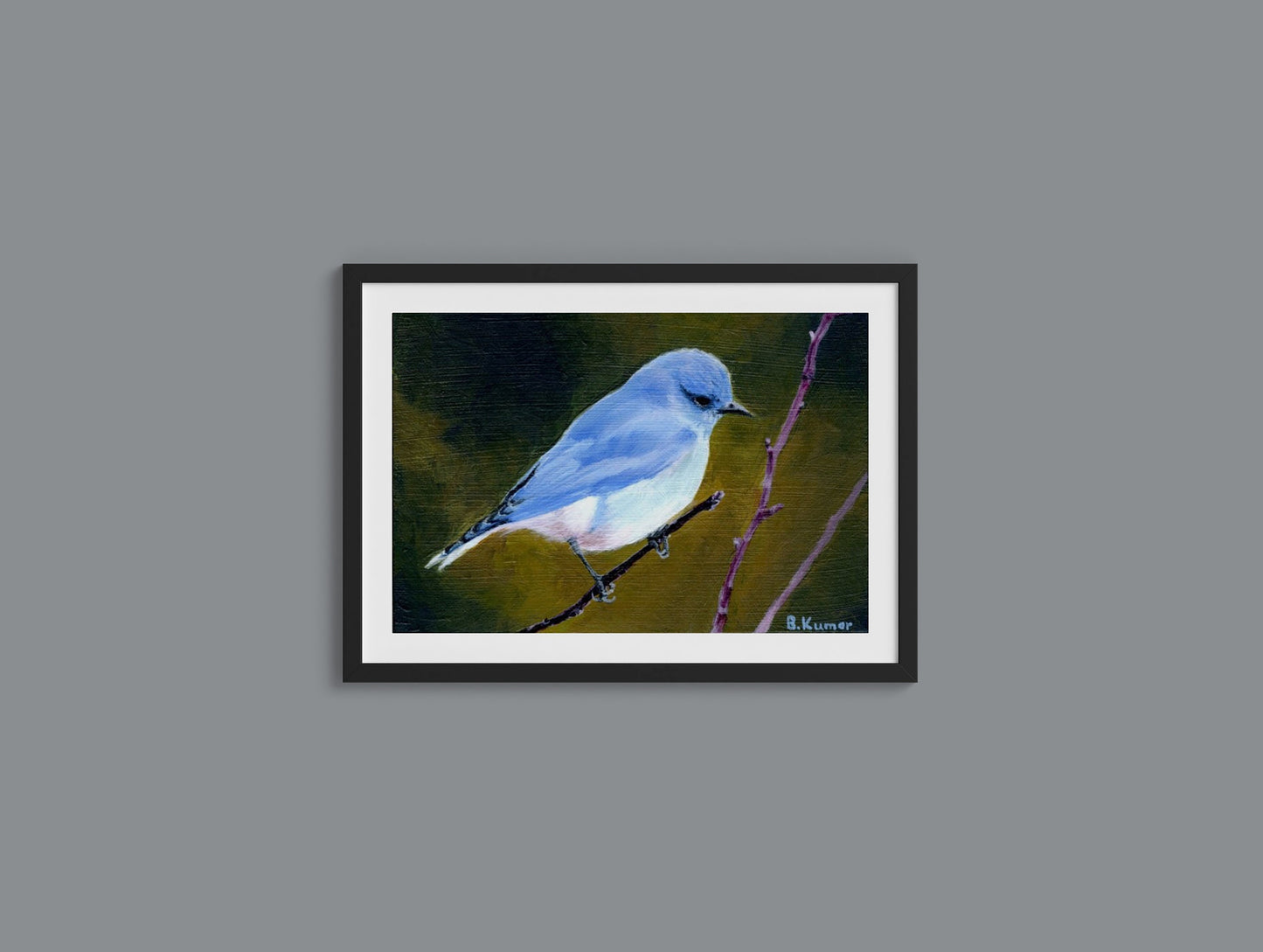 Art Print of Mountain Bluebird Painting