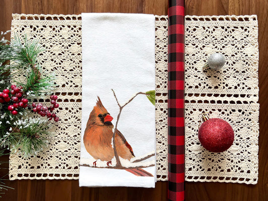 Bird Tea Towel / Nature Flour Sack Towels for Kitchen / Towel Gift for Bird Lovers