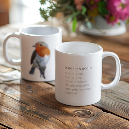 Mockingbird Coffee Mug / Bluebird Artwork Mug for Peaceful Mornings / Robin Bird Mug Gift for Birdwatchers