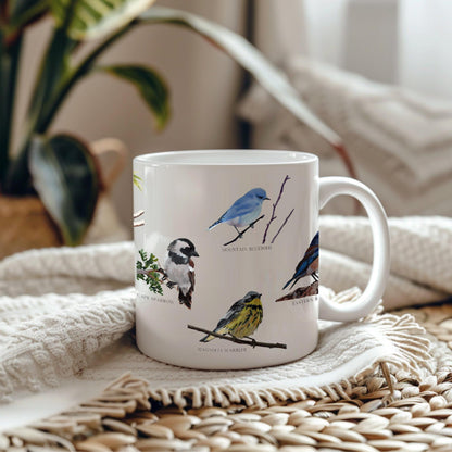 Yard Birds Coffee Mug / Songbird Mug for Peaceful Mornings / Birds Mug Gift for Birdwatchers