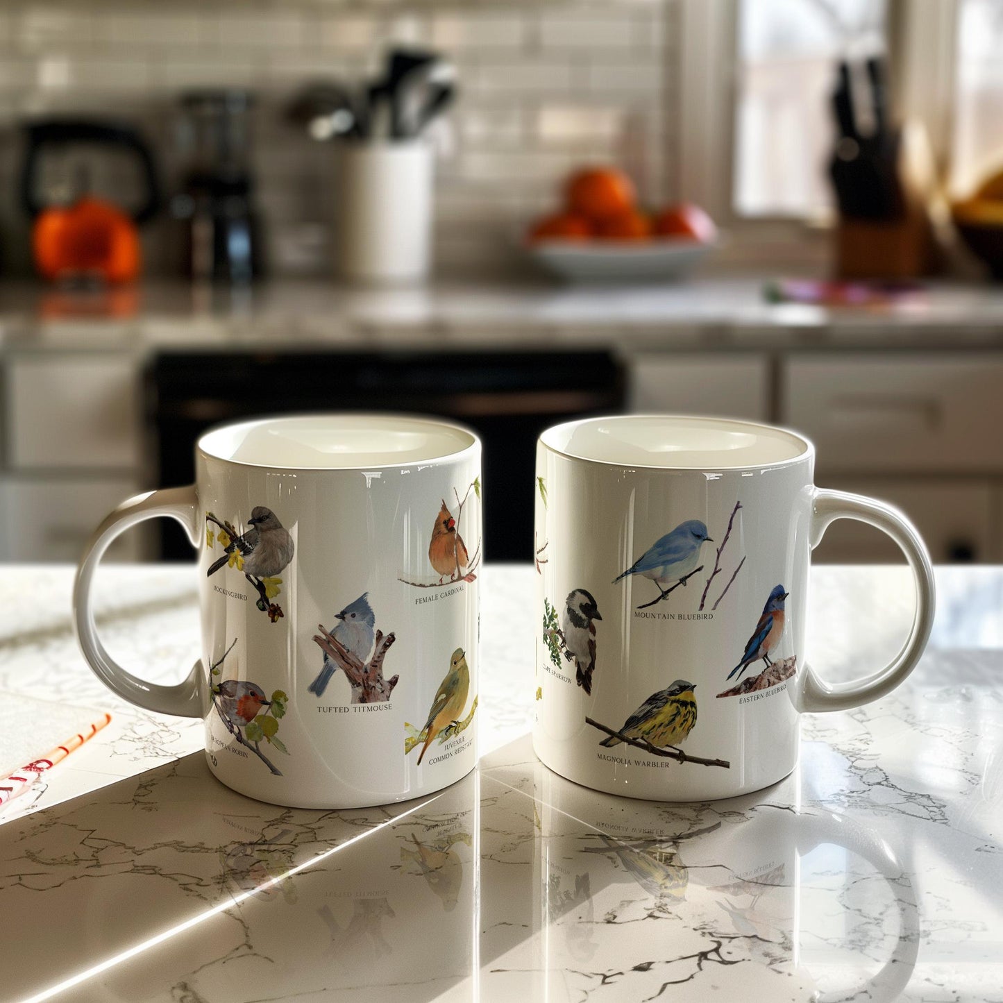 Yard Birds Coffee Mug / Songbird Mug for Peaceful Mornings / Birds Mug Gift for Birdwatchers