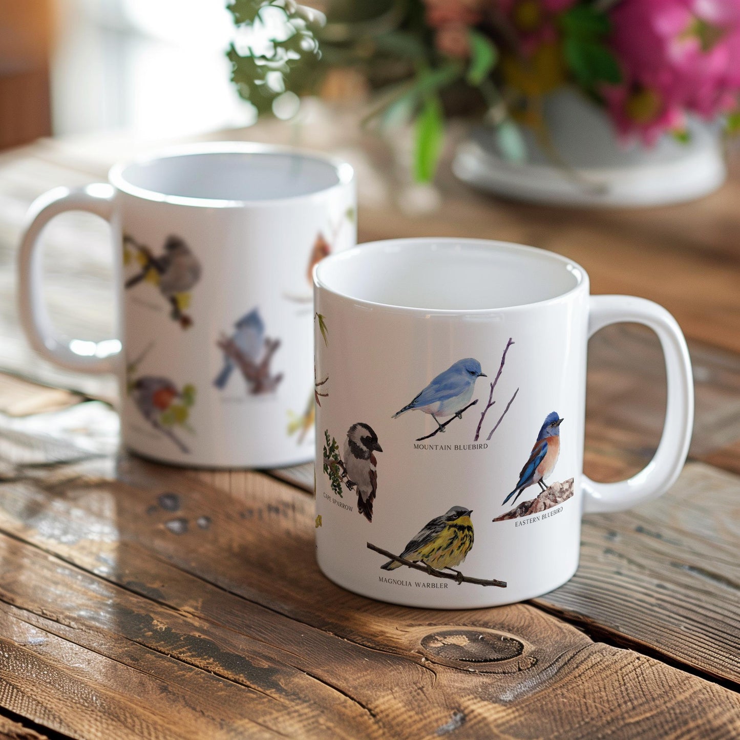 Yard Birds Coffee Mug / Songbird Mug for Peaceful Mornings / Birds Mug Gift for Birdwatchers