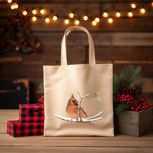 Bird Tote Bag / Nature Carry All Bag for Shopping / Canvas Bag Gift for Bird Lovers