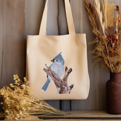 Bird Tote Bag / Nature Carry All Bag for Shopping / Canvas Bag Gift for Bird Lovers