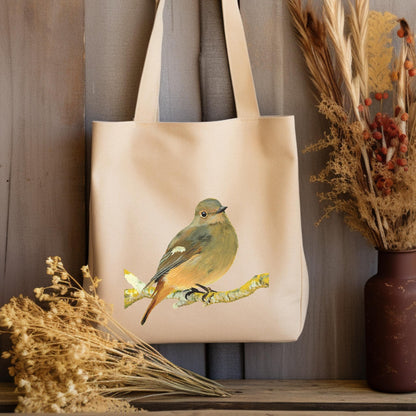 Bird Tote Bag / Nature Carry All Bag for Shopping / Canvas Bag Gift for Bird Lovers