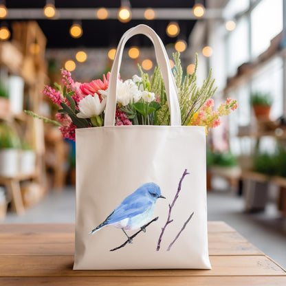 Bird Tote Bag / Nature Carry All Bag for Shopping / Canvas Bag Gift for Bird Lovers