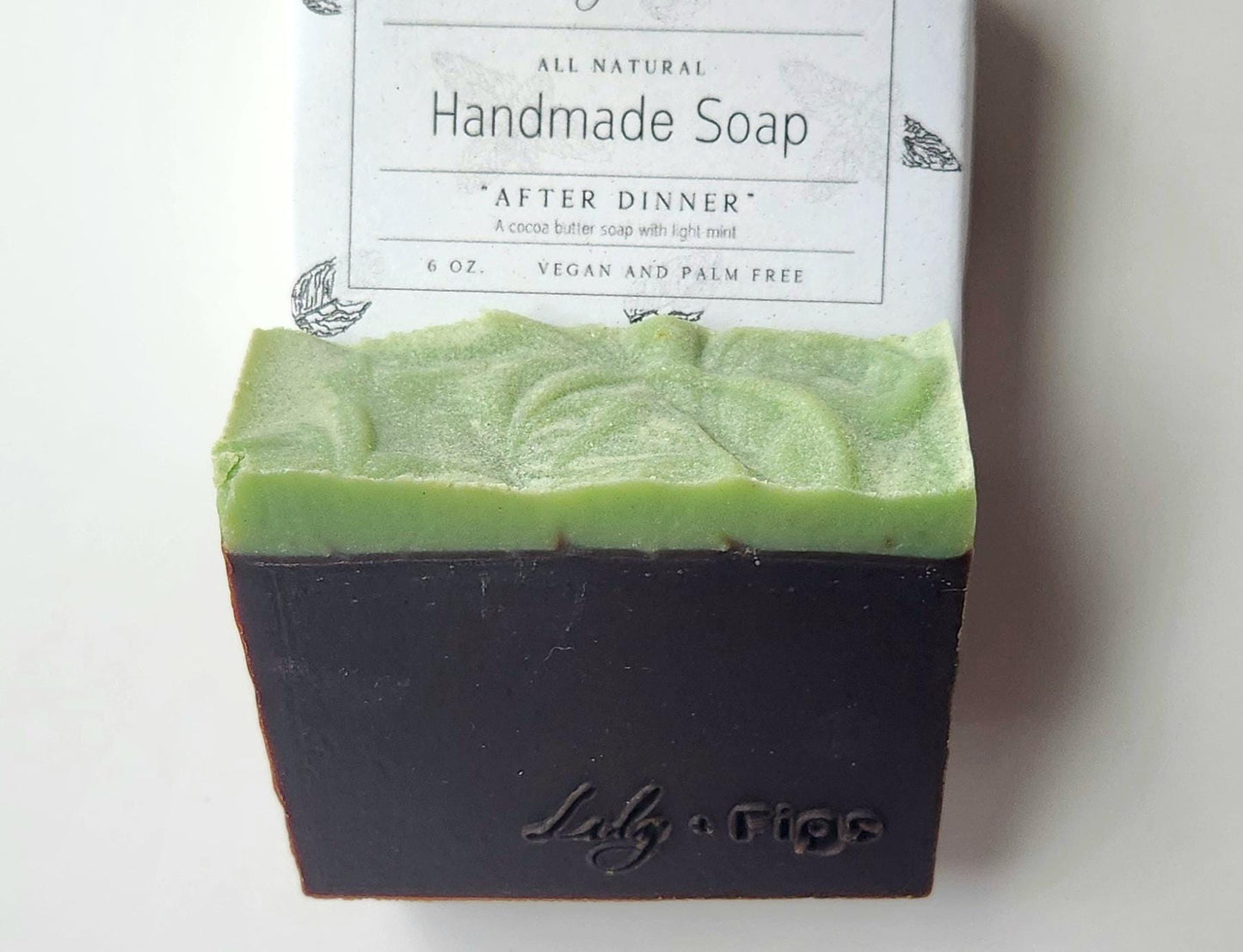 Mint Natural Bar Soap / Vegan Palm Oil Free Soap for Men and Women / Chocolate Soap Gift for the Eco Conscious