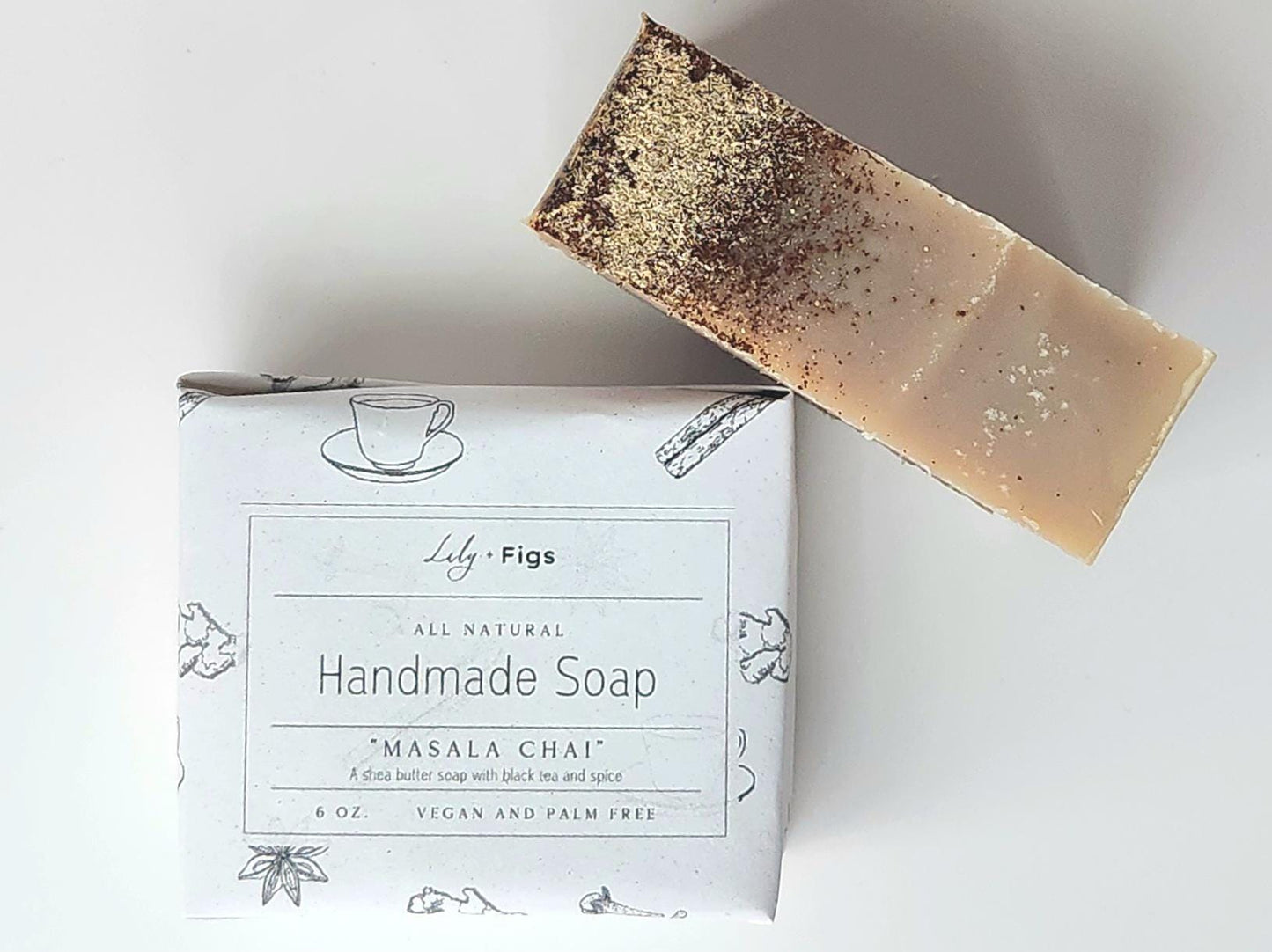 Spiced Tea Natural Bar Soap / Vegan Palm Oil Free Soap for Men and Women / Masala Chai Soap Gift for Tea Lovers