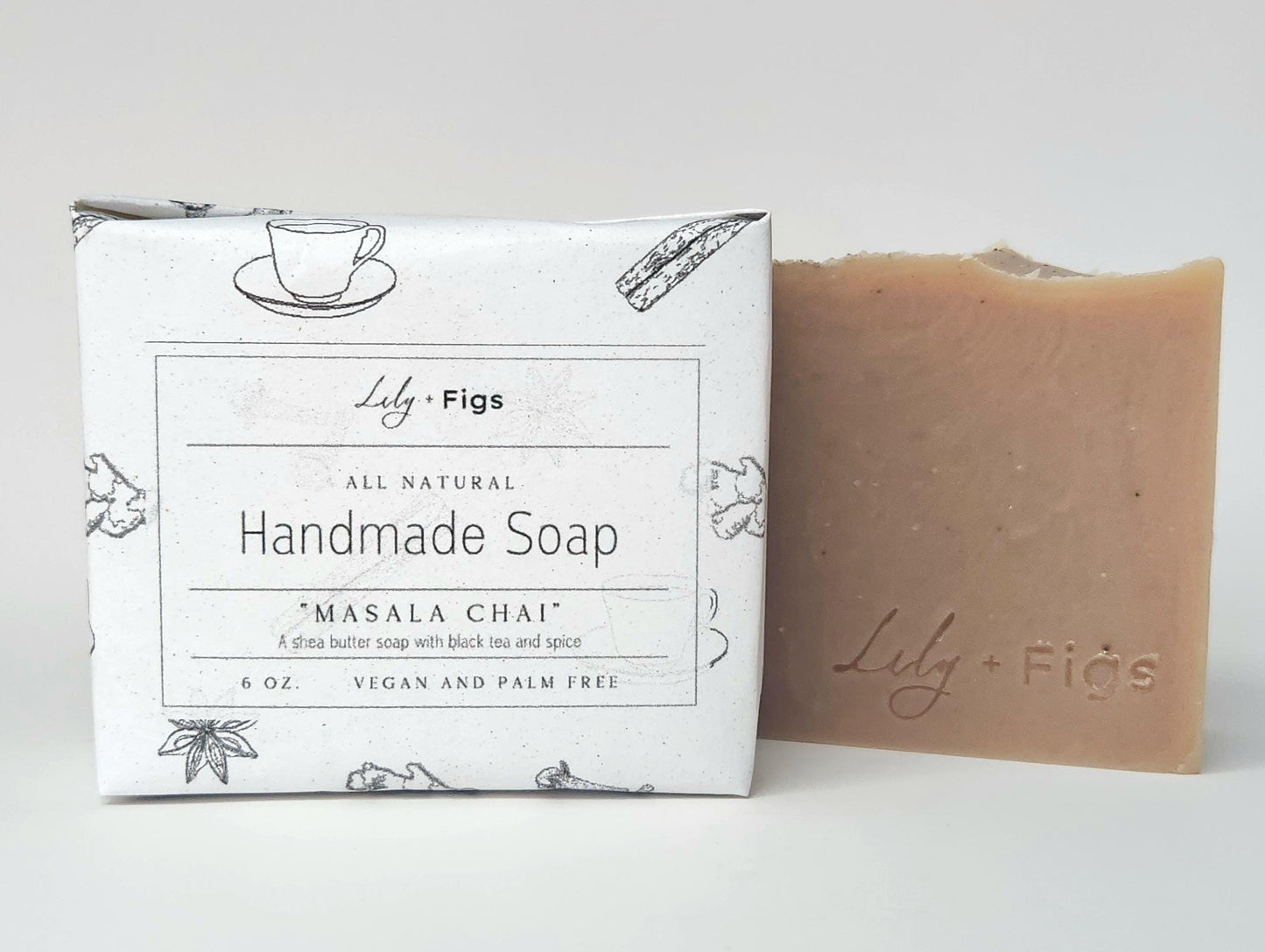 Spiced Tea Natural Bar Soap / Vegan Palm Oil Free Soap for Men and Women / Masala Chai Soap Gift for Tea Lovers