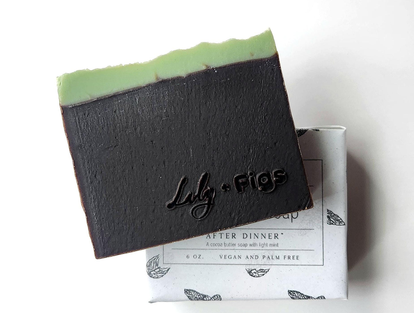 Mint Natural Bar Soap / Vegan Palm Oil Free Soap for Men and Women / Chocolate Soap Gift for the Eco Conscious