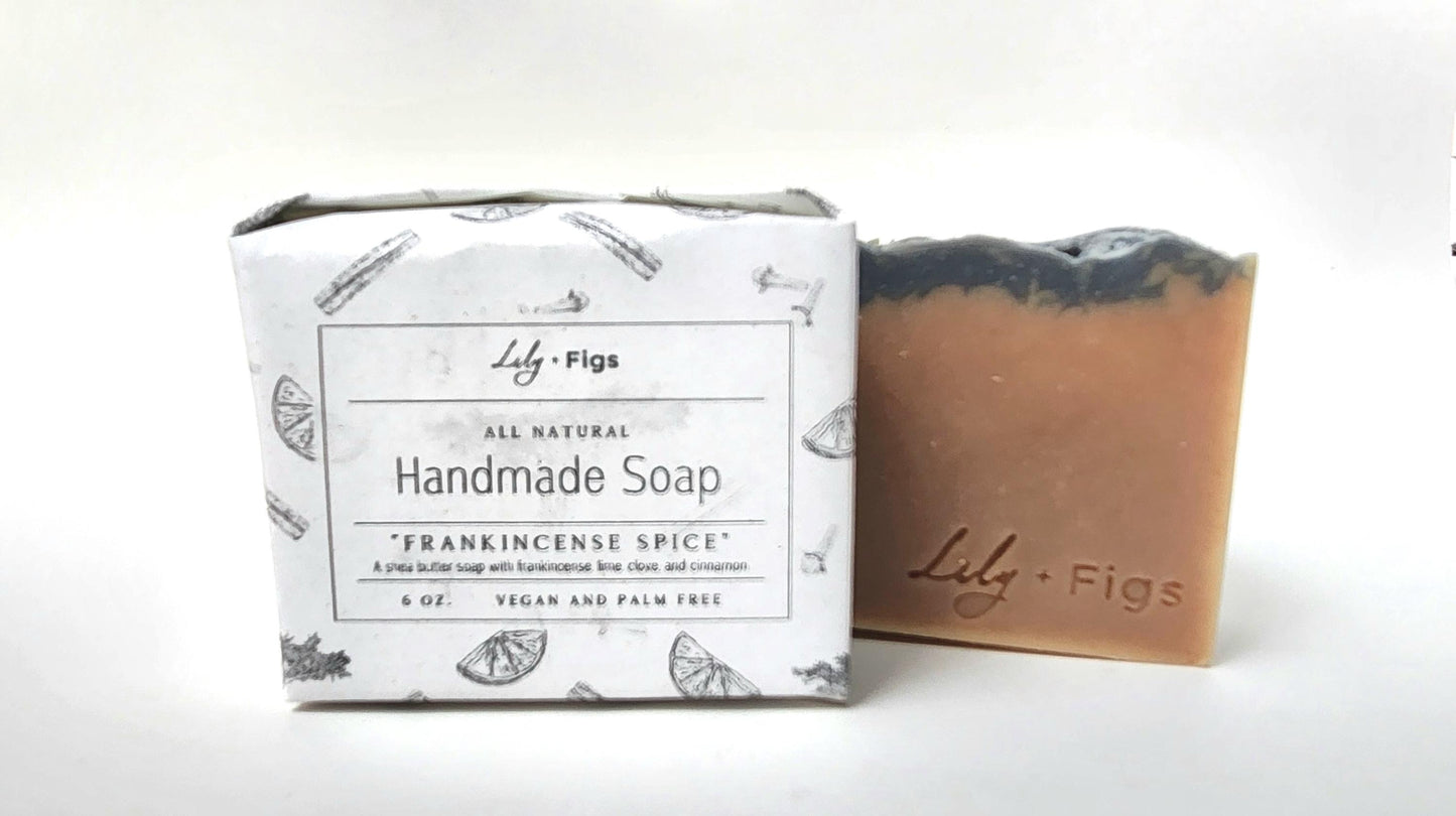 Frankincense Spice Bar Soap: Vegan, Palm-Free, Mature Men Gift