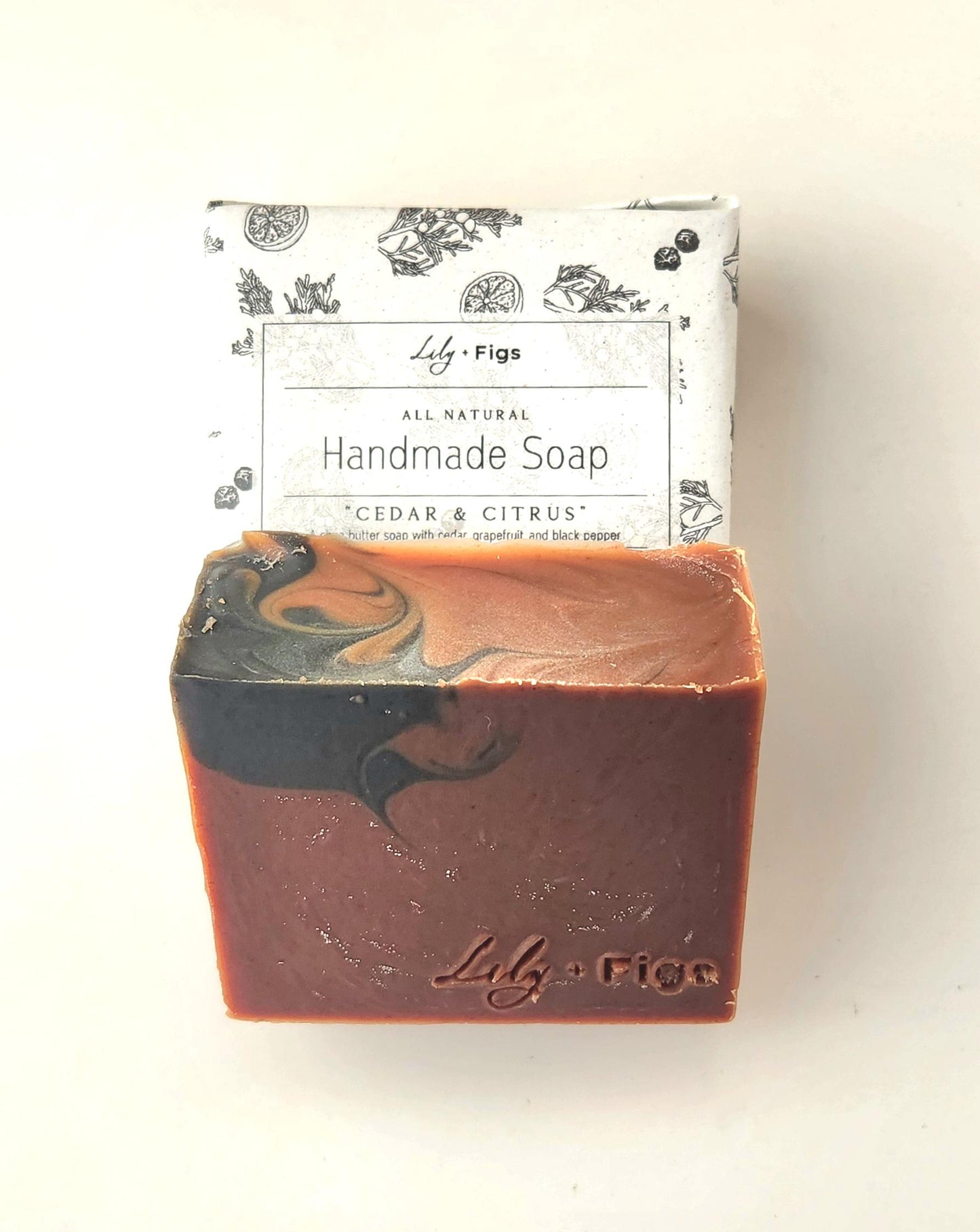 Cedar Citrus Bar Soap: Vegan, Palm-Free, Woodsy Scent for Men