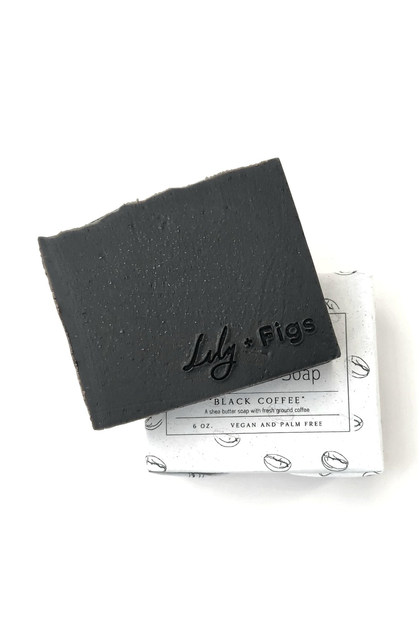Black Coffee Bar Soap: Shea Butter, Vegan, Palm-Free, Unscented for Men