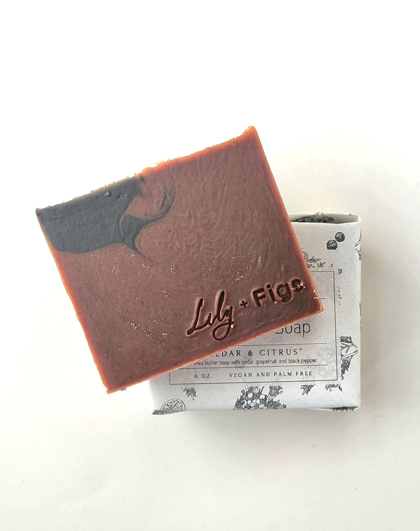 Cedar Citrus Bar Soap: Vegan, Palm-Free, Woodsy Scent for Men
