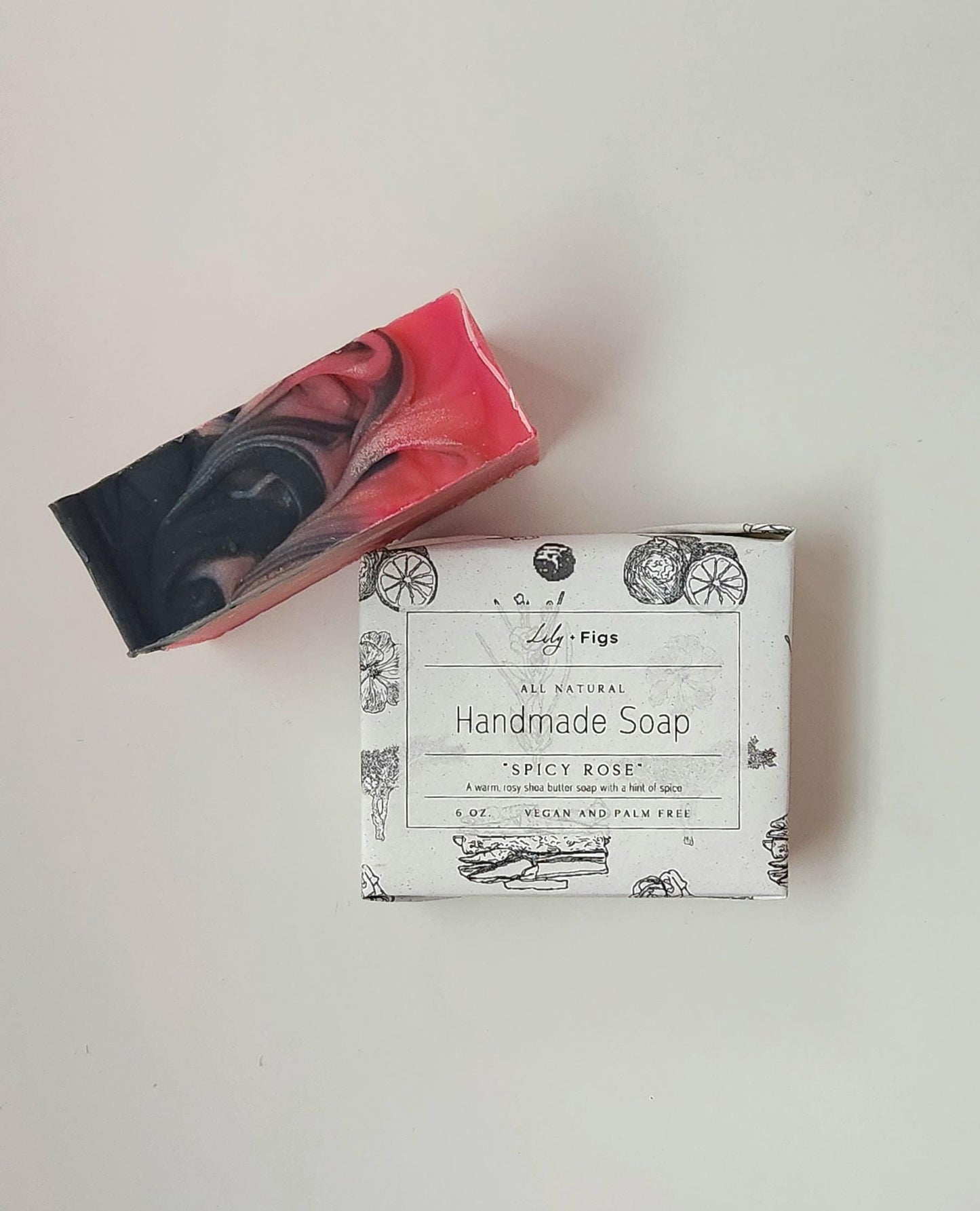 Spicy Rose Shea Butter Bar Soap: Vegan, Palm-Free, Women's Soap Gift