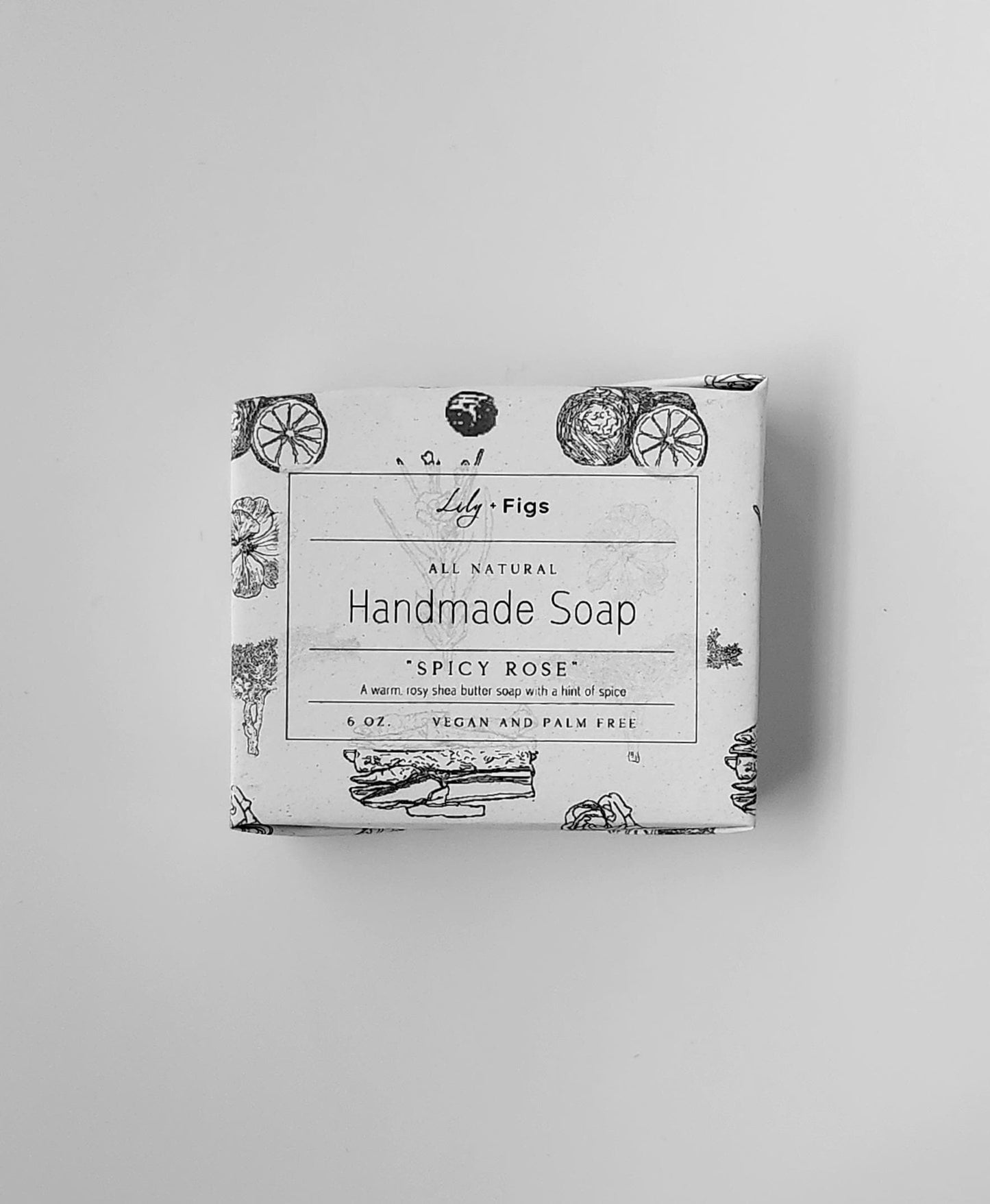 Spicy Rose Shea Butter Bar Soap: Vegan, Palm-Free, Women's Soap Gift