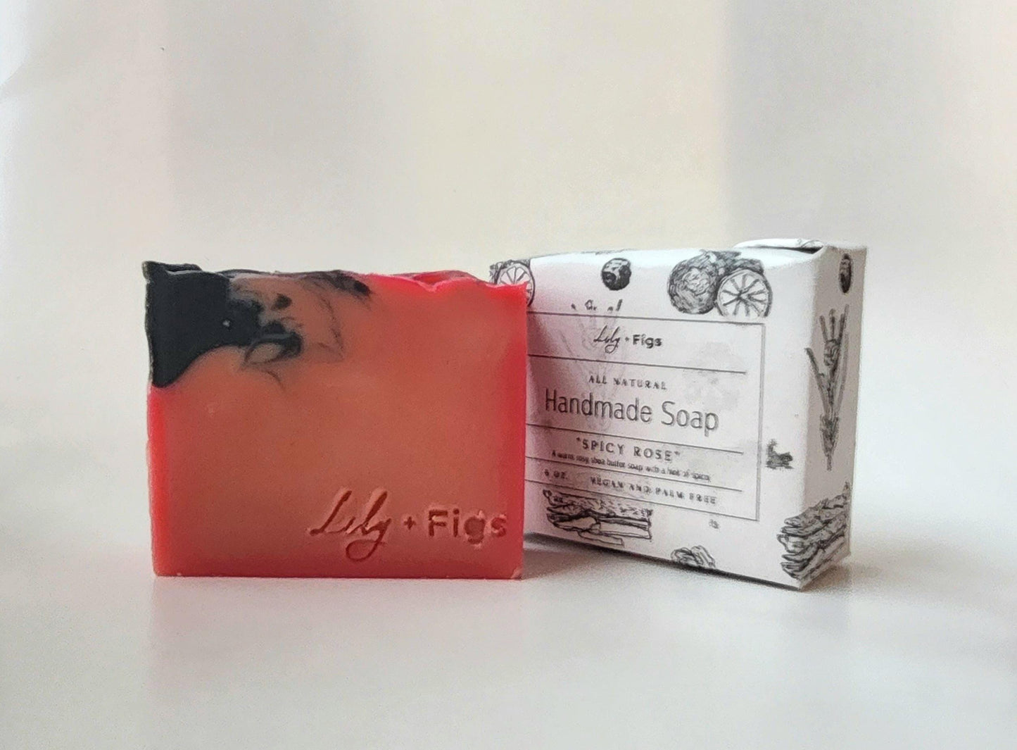 Spicy Rose Shea Butter Bar Soap: Vegan, Palm-Free, Women's Soap Gift