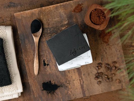 Black Coffee Bar Soap: Shea Butter, Vegan, Palm-Free, Unscented for Men