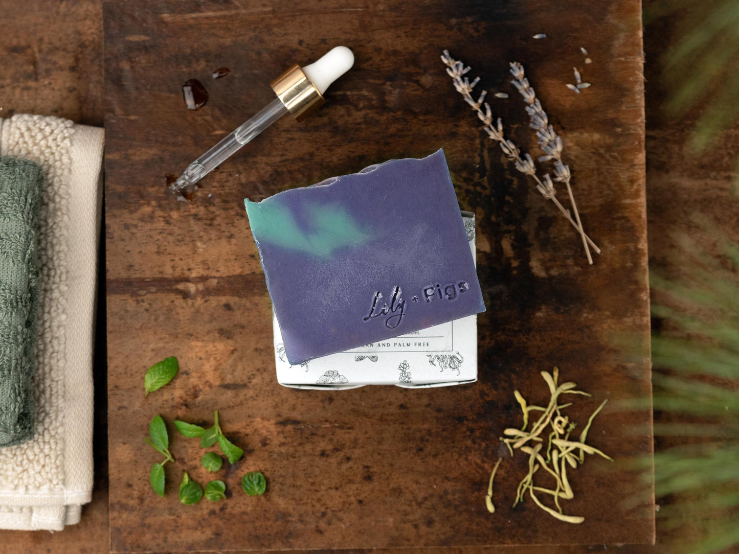 Floral Peppermint Shea Butter Soap: Vegan, Palm-Free Bar